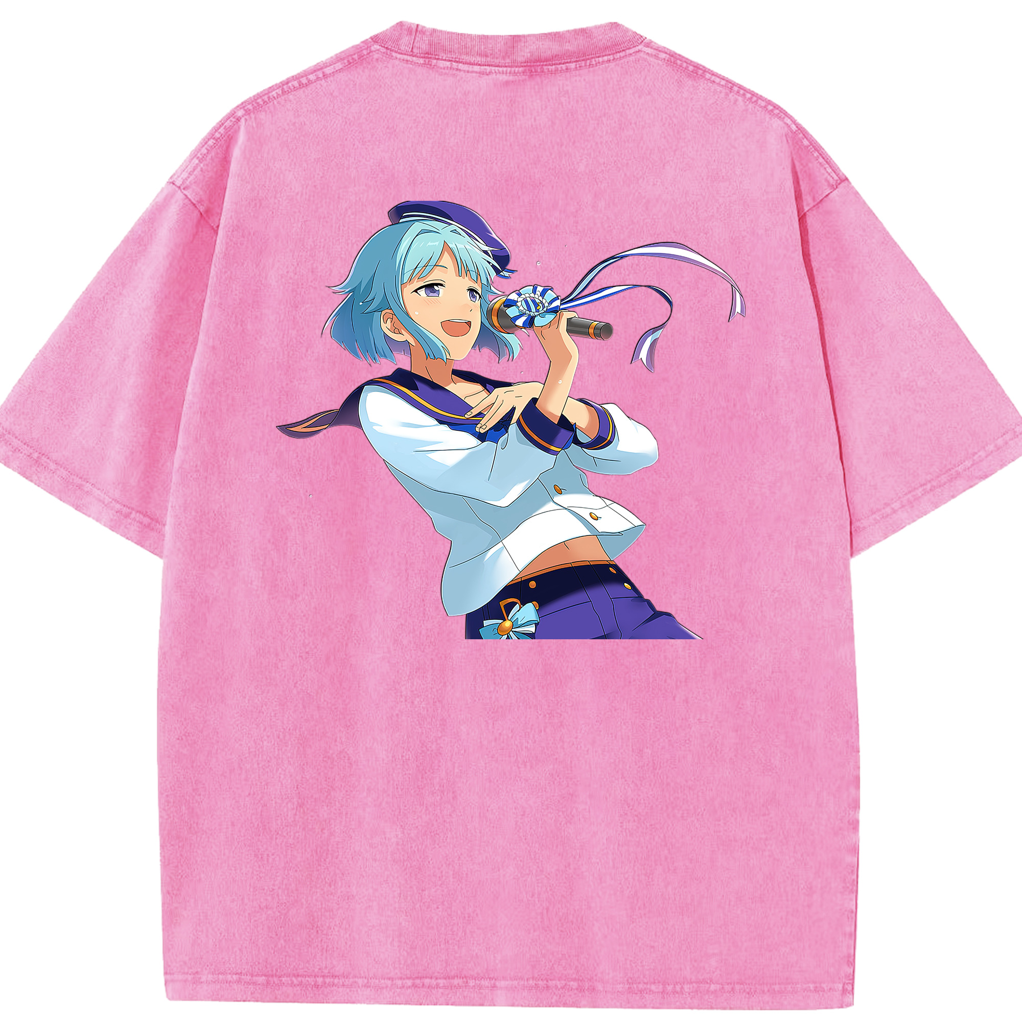 （画像用） あんさんぶるスターズ! Ensemble Stars 綿100% ヴィンテージ風 半袖Tシャツ（背面プリント）